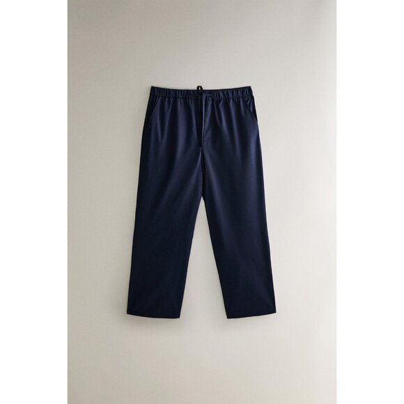 Zara Home Womens Pajama Pants S Small Navy Blue Drawstring Waist 4180/122 NWT - Picture 2 of 11